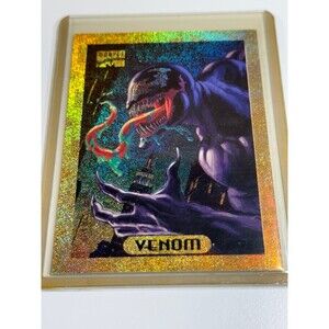 1994 Marvel Masterpieces Venom Gold Chase Holofoil Limited Edition 9 Of 10